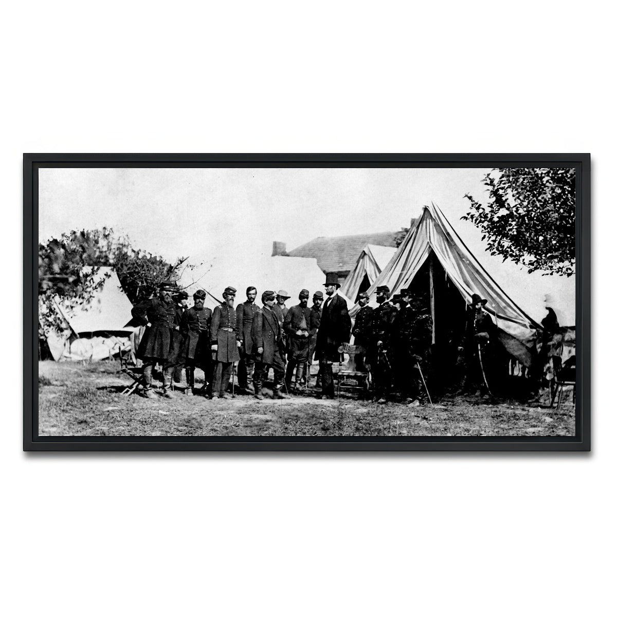 AUTO-MOCKUP WHITE | Lincoln Civil War | 1 Piece | Black Framed Canvas | group=2x1
