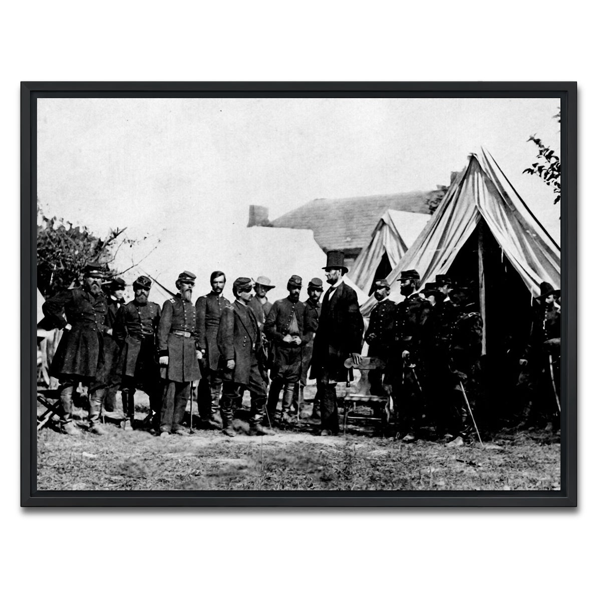 AUTO-MOCKUP WHITE | Lincoln Civil War | 1 Piece | Black Framed Canvas | group=4x3