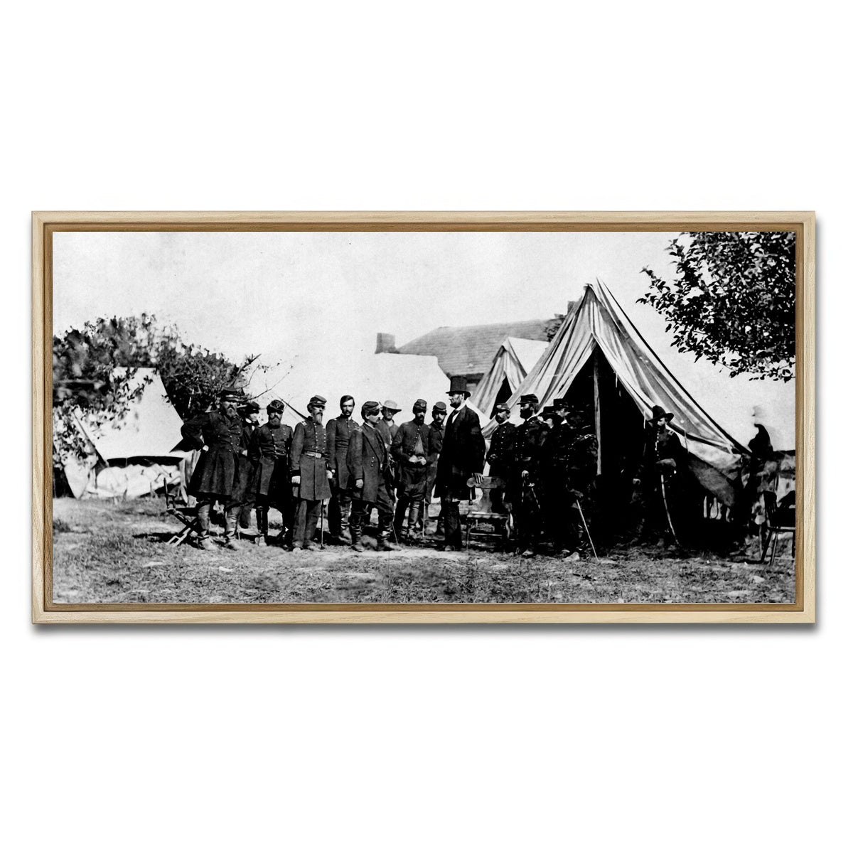 AUTO-MOCKUP WHITE | Lincoln Civil War | 1 Piece | Natural Framed Canvas | group=2x1