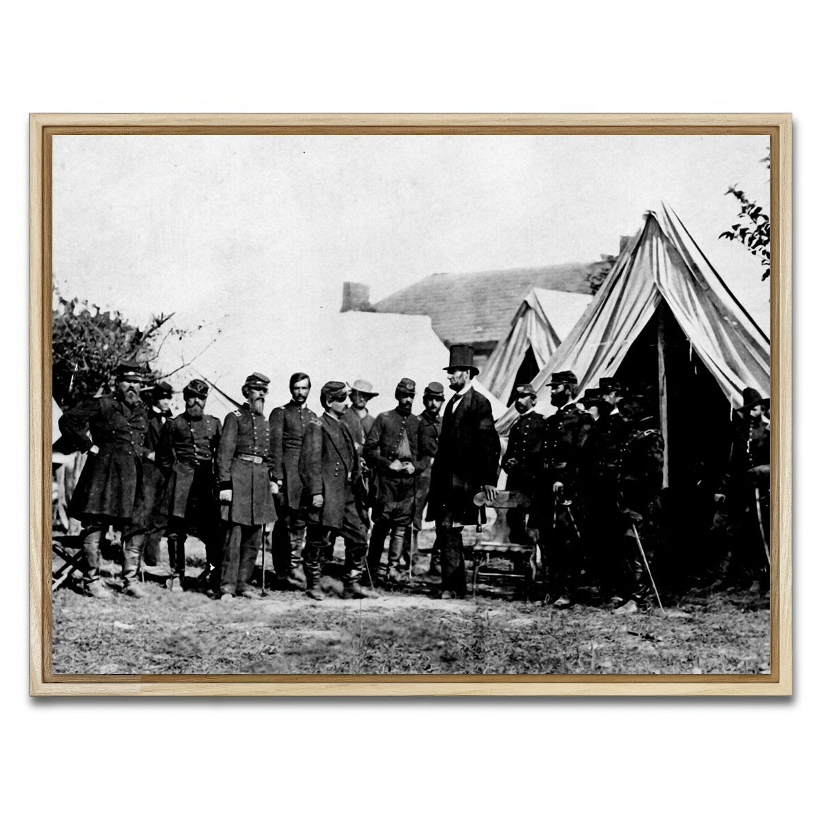 AUTO-MOCKUP WHITE | Lincoln Civil War | 1 Piece | Natural Framed Canvas | group=4x3