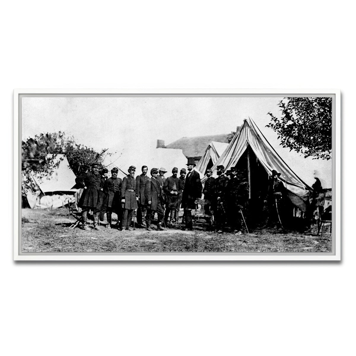 AUTO-MOCKUP WHITE | Lincoln Civil War | 1 Piece | White Framed Canvas | group=2x1