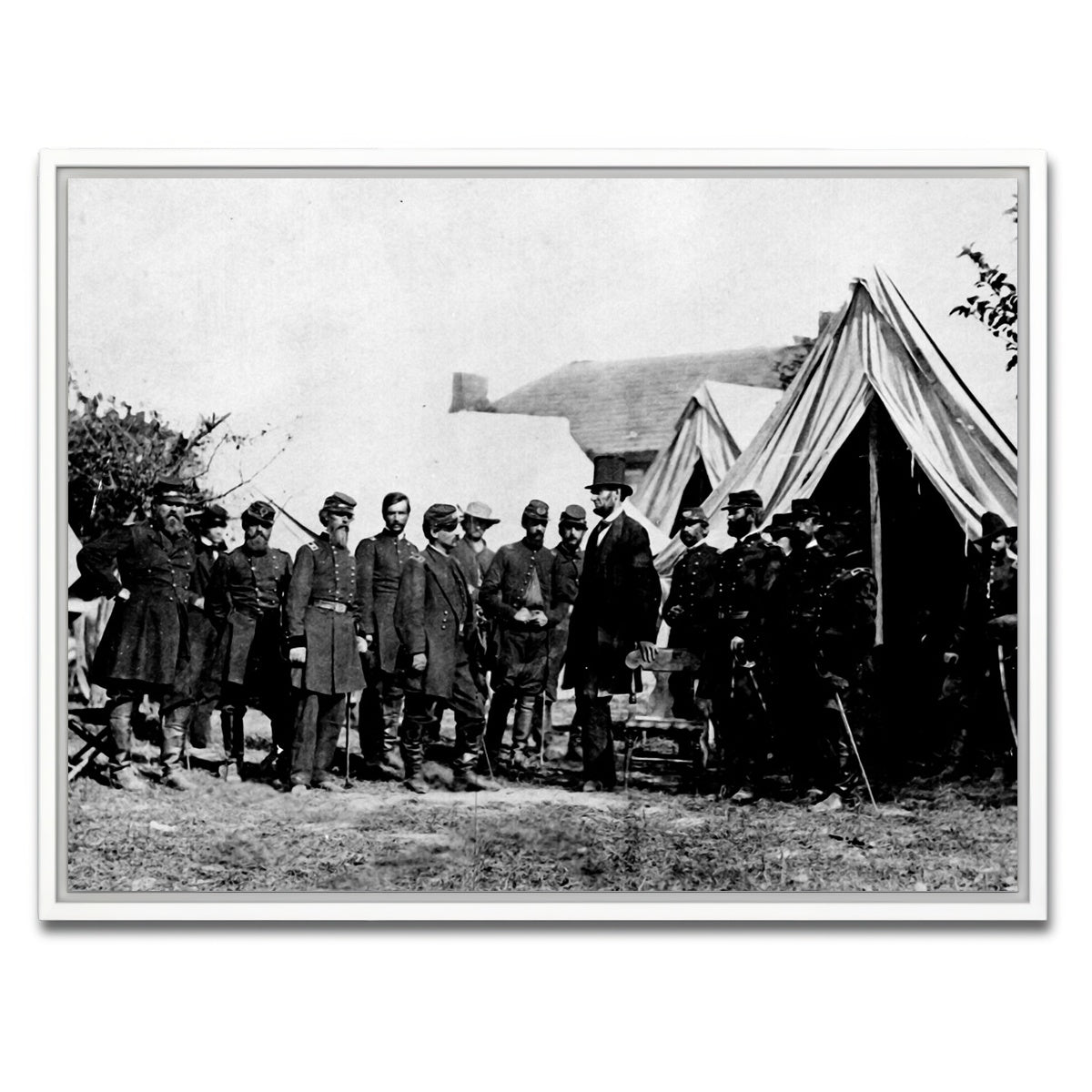 AUTO-MOCKUP WHITE | Lincoln Civil War | 1 Piece | White Framed Canvas | group=4x3