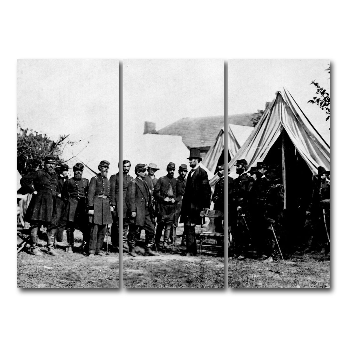 AUTO-MOCKUP WHITE | Lincoln Civil War | 3 Piece | Gallery Wrap Canvas | group=8x18