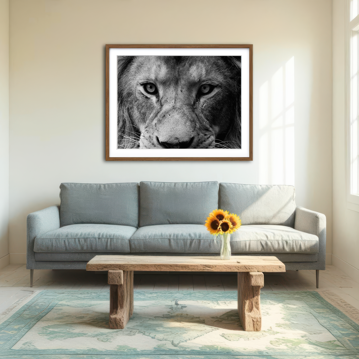 AUTO-MOCKUP ROOM | Lion Wall Art