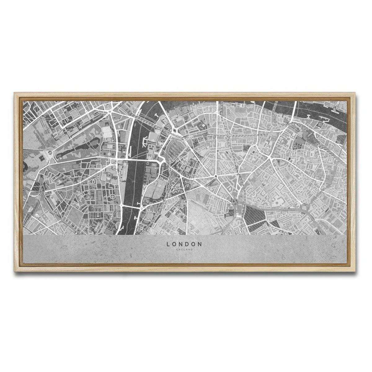 AUTO-MOCKUP WHITE | London Map 4 | 1 Piece | Natural Framed Canvas | group=2x1