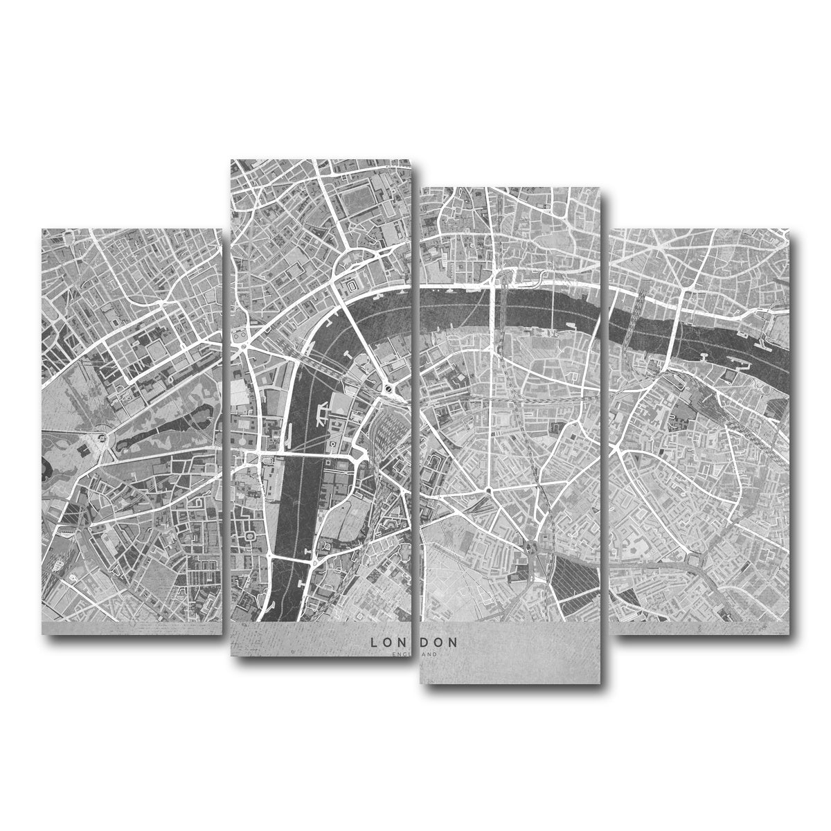 AUTO-MOCKUP WHITE | London Map 4 | 4 Piece | Gallery Wrap Canvas | group=4_normal