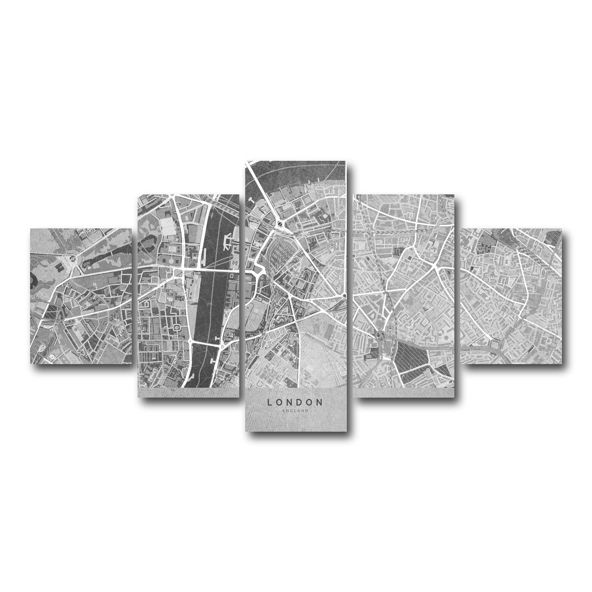 AUTO-MOCKUP WHITE | London Map 4 | 5 Piece | Gallery Wrap Canvas | group=5_short