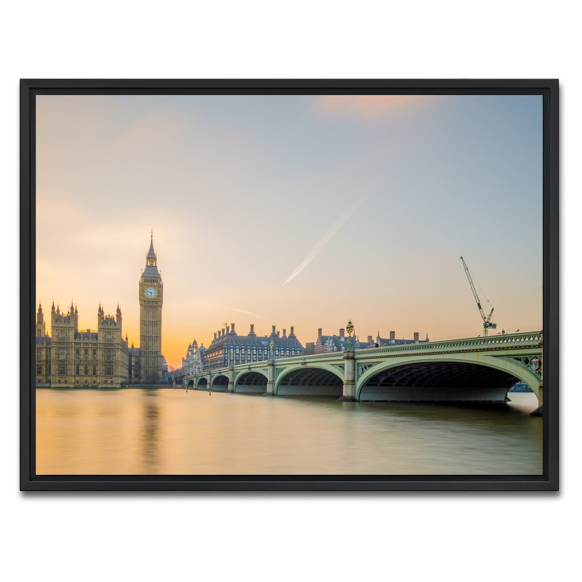 AUTO-MOCKUP WHITE | London Sunset | 1 Piece | Black Framed Canvas | group=4x3