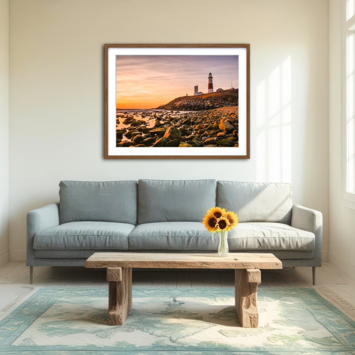 AUTO-MOCKUP ROOM | Long Island Lighthouse Wall Art