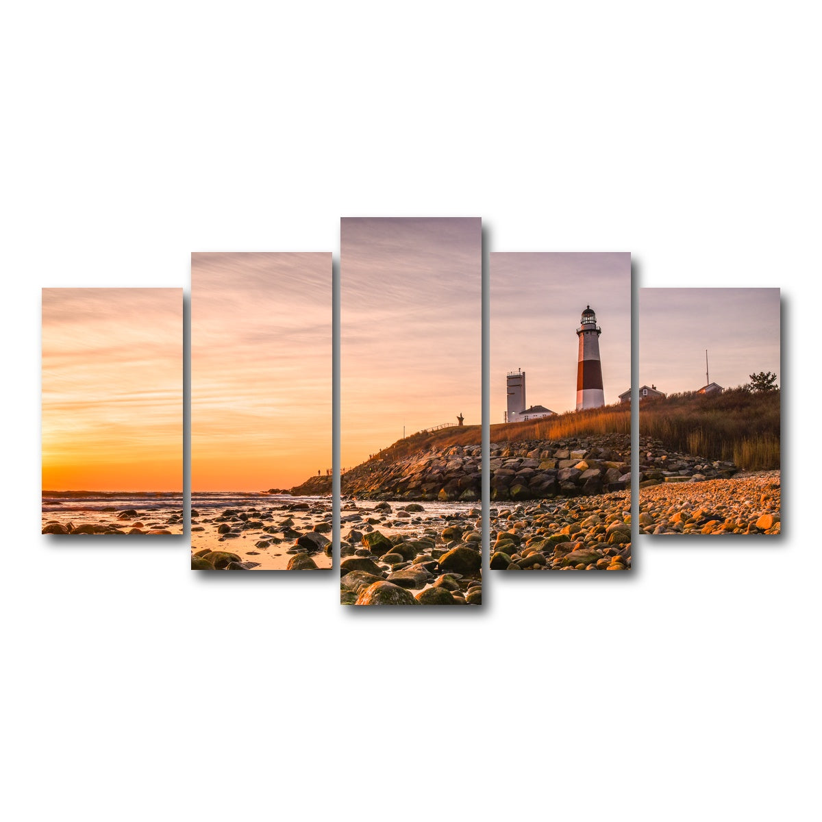 AUTO-MOCKUP WHITE | Long Island Lighthouse | 5 Piece | Gallery Wrap Canvas | group=5_normal
