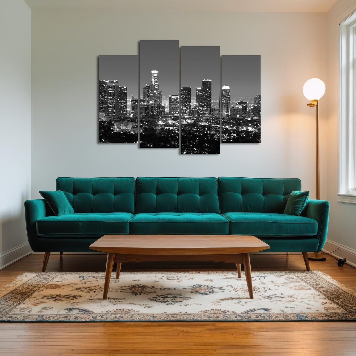 AUTO-MOCKUP ROOM | Los Angeles Skyline Wall Art