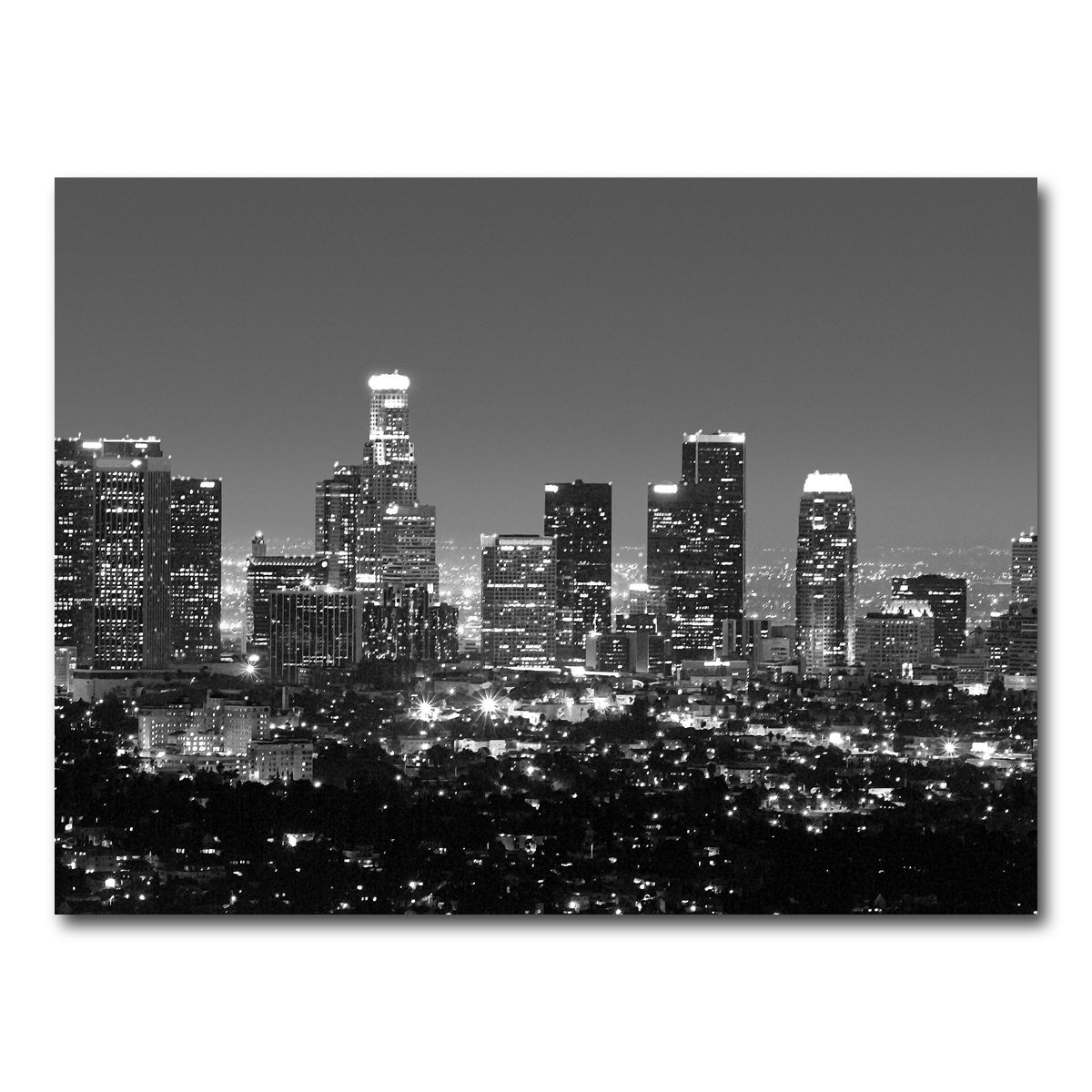 AUTO-MOCKUP WHITE | Los Angeles Skyline Wall Art | 1 Piece | Gallery Wrapped | group=4x3