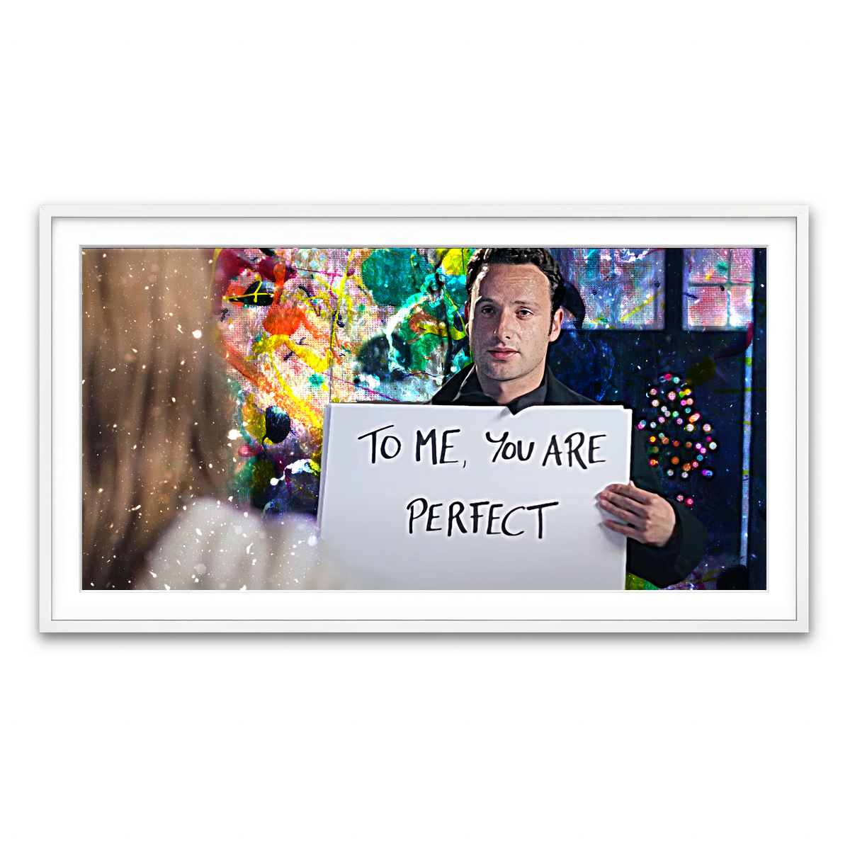 Framed Print 2x1 White