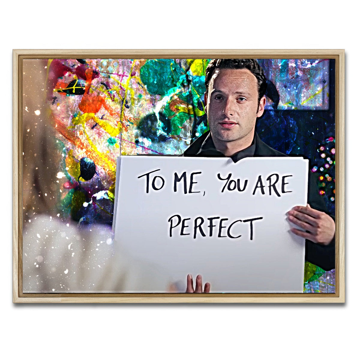 AUTO-MOCKUP WHITE | Love Actually | 1 Piece | Natural Framed Canvas | group=4x3