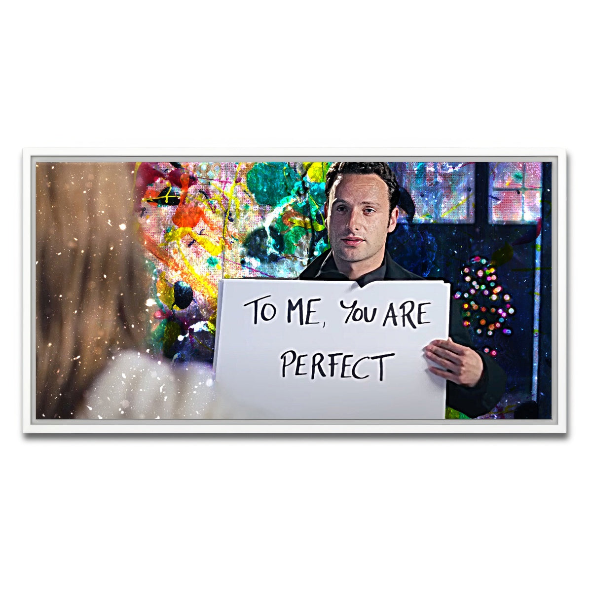 AUTO-MOCKUP WHITE | Love Actually | 1 Piece | White Framed Canvas | group=2x1