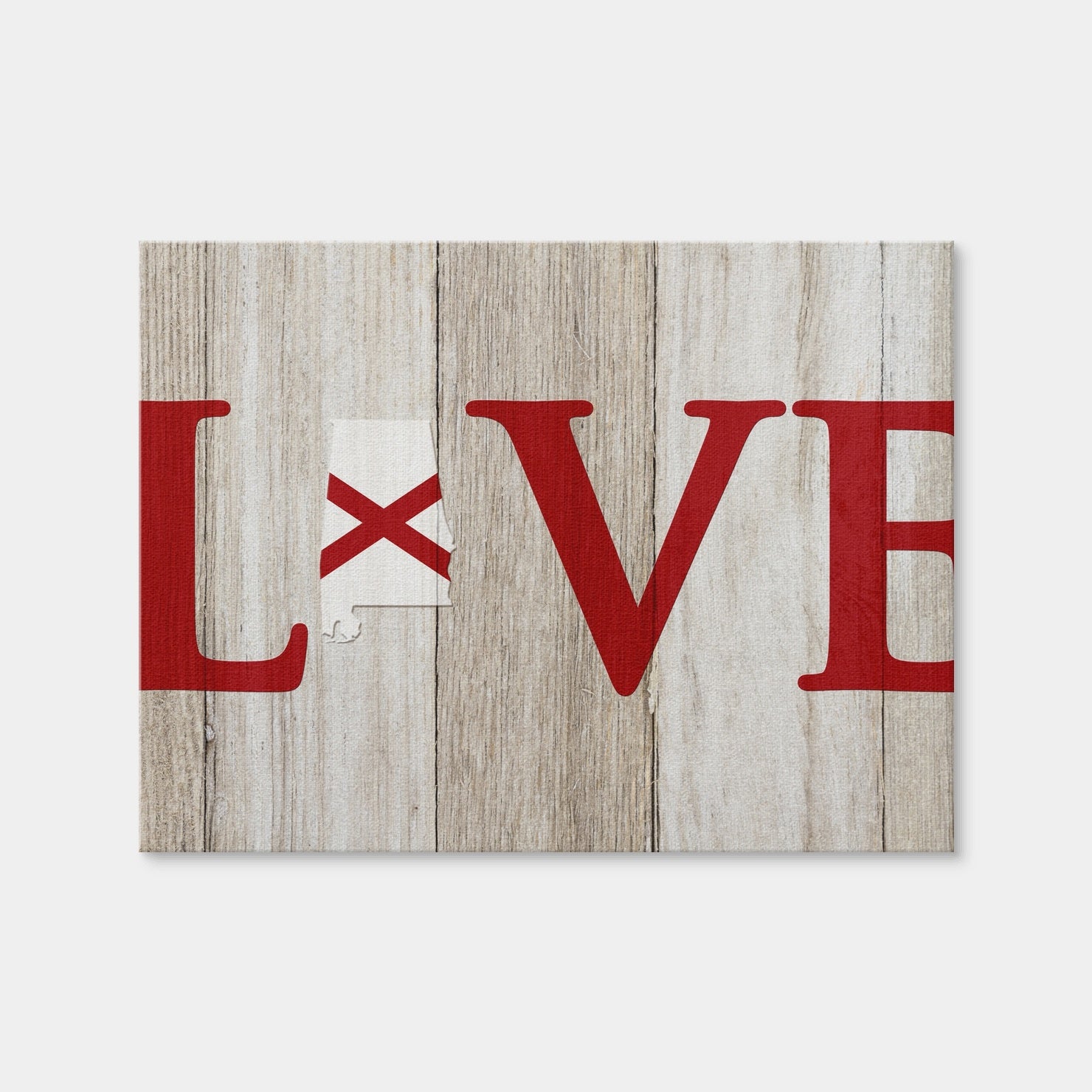 AUTO-MOCKUP WHITE | Love Alabama | 1 Piece | Gallery Wrap Canvas | group=4x3
