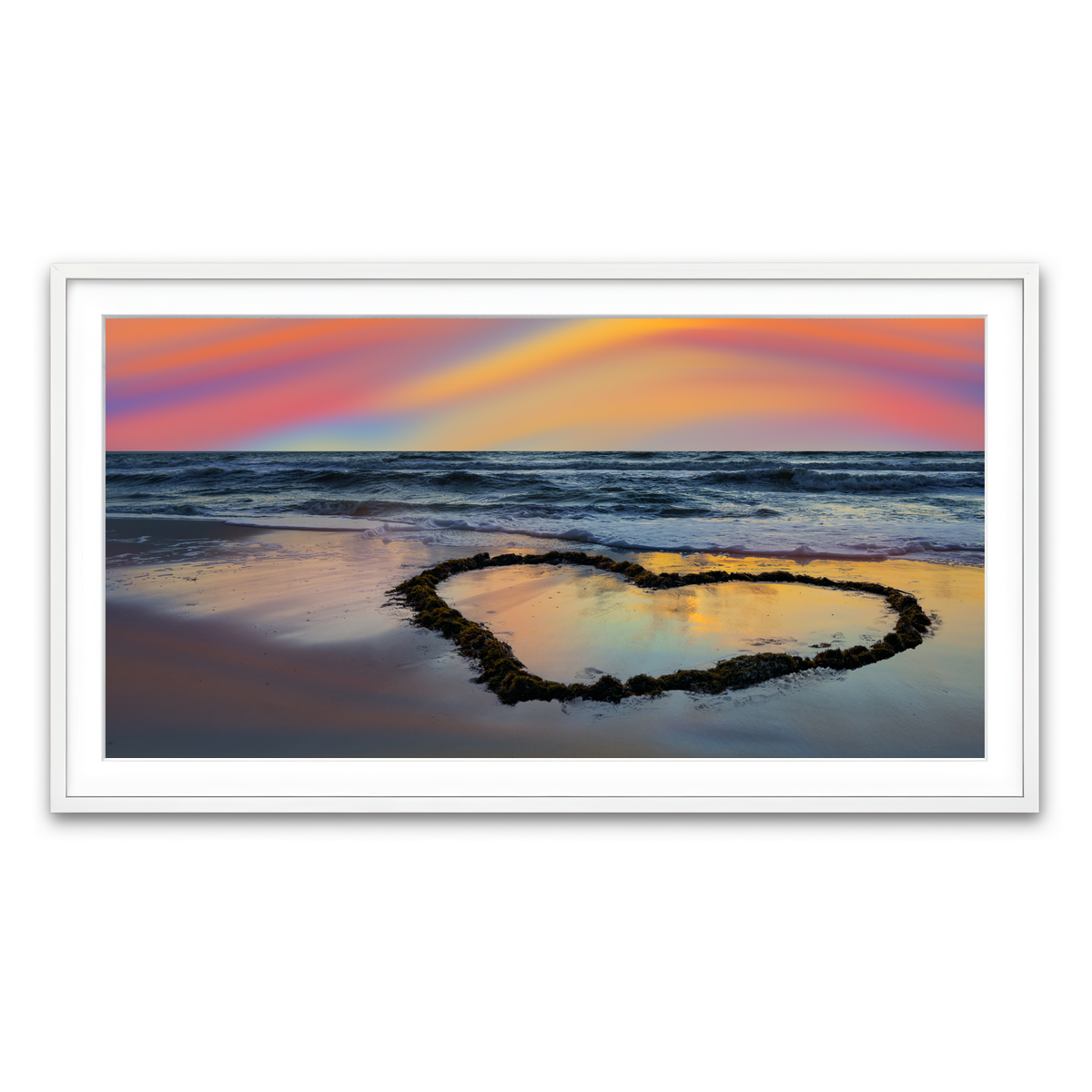 Framed Print 2x1 White
