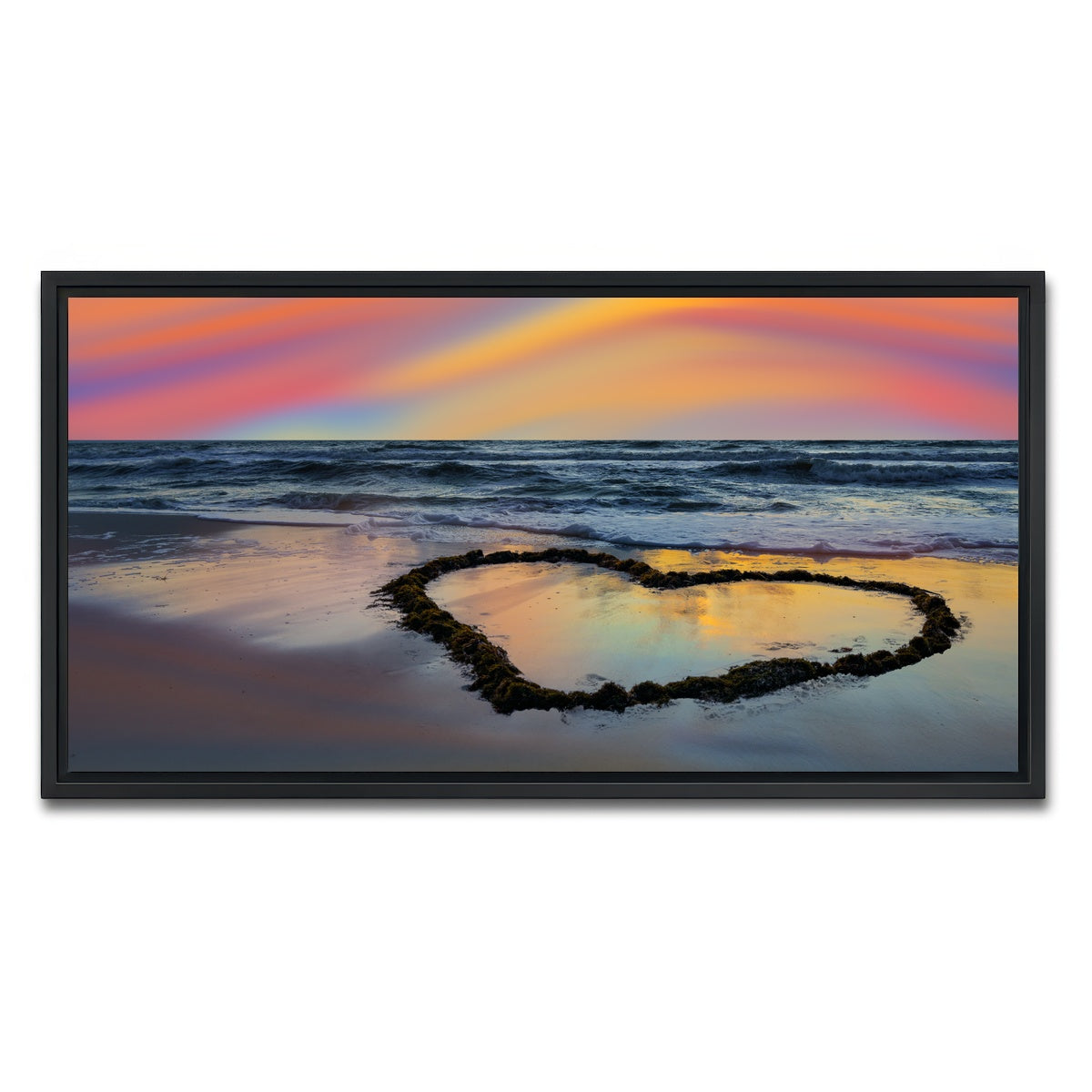 AUTO-MOCKUP WHITE | Love Beach | 1 Piece | Black Framed Canvas | group=2x1
