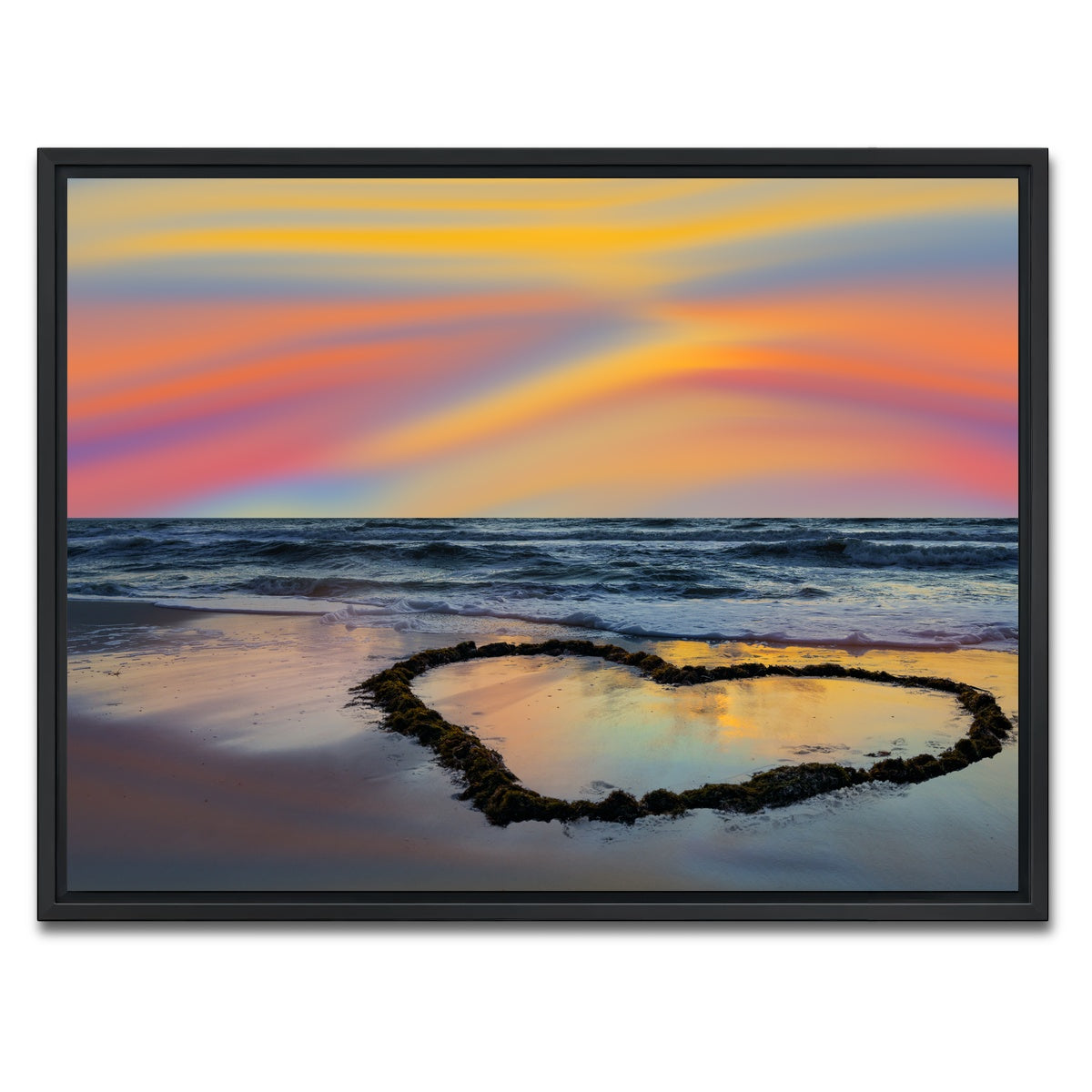 AUTO-MOCKUP WHITE | Love Beach | 1 Piece | Black Framed Canvas | group=4x3