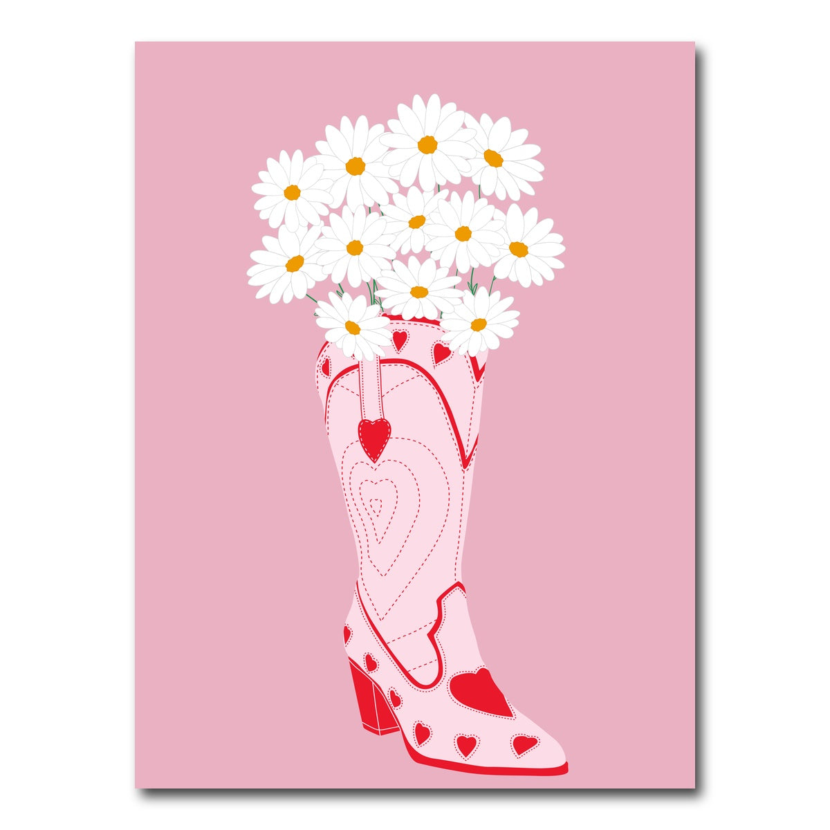 AUTO-MOCKUP WHITE | Lovely Cowboy Shoe | 1 Piece | Gallery Wrap Canvas | group=3x4