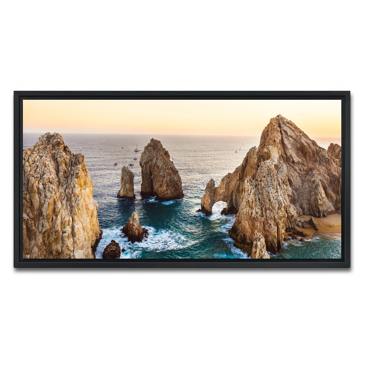 AUTO-MOCKUP WHITE | Lover's Beach Cabo | 1 Piece | Black Framed Canvas | group=2x1
