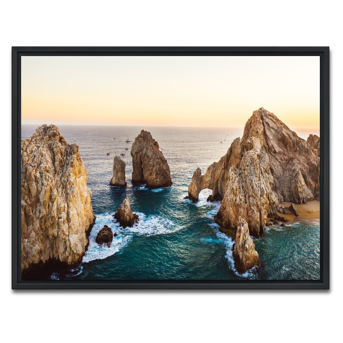AUTO-MOCKUP WHITE | Lover's Beach Cabo | 1 Piece | Black Framed Canvas | group=4x3