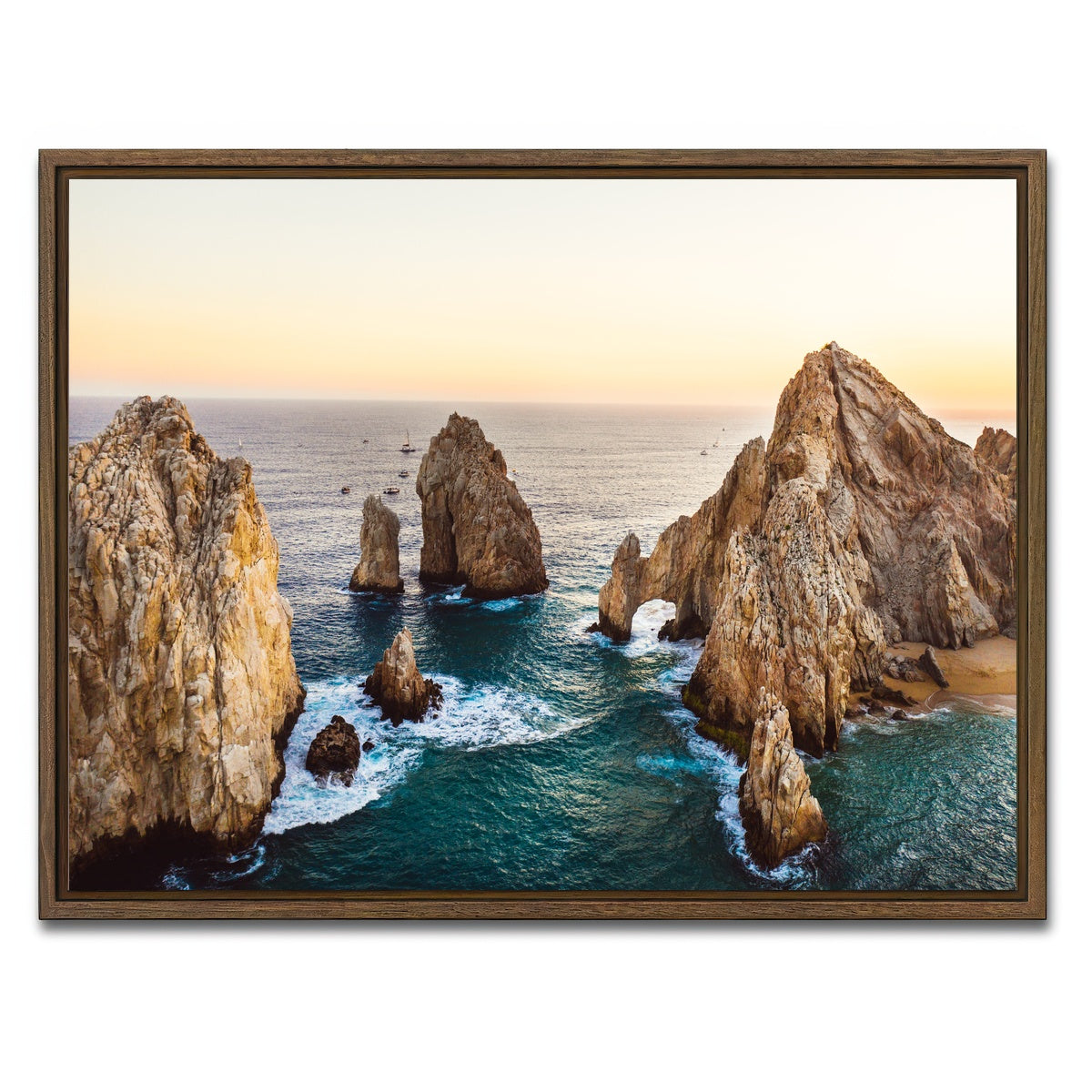 AUTO-MOCKUP WHITE | Lover's Beach Cabo | 1 Piece | Walnut Framed Canvas | group=4x3