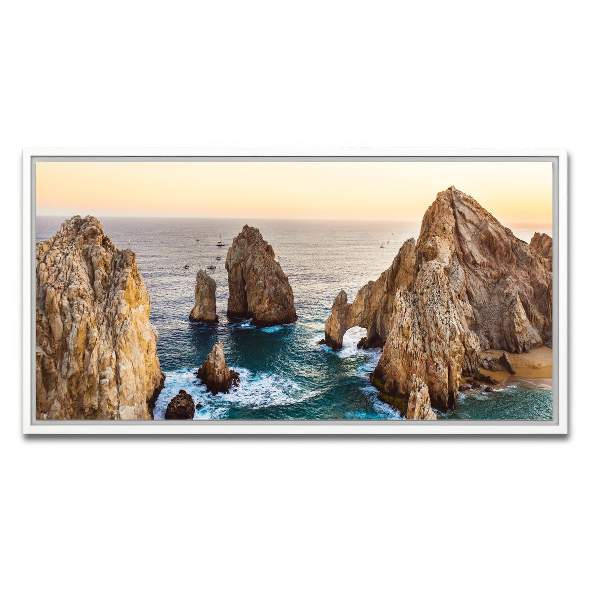AUTO-MOCKUP WHITE | Lover's Beach Cabo | 1 Piece | White Framed Canvas | group=2x1