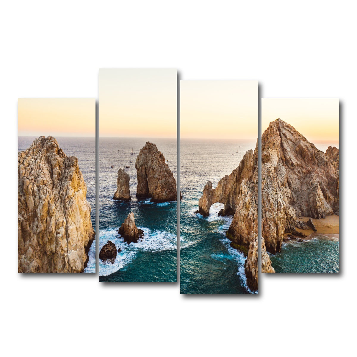 AUTO-MOCKUP WHITE | Lover's Beach Cabo | 4 Piece | Gallery Wrap Canvas | group=4_normal