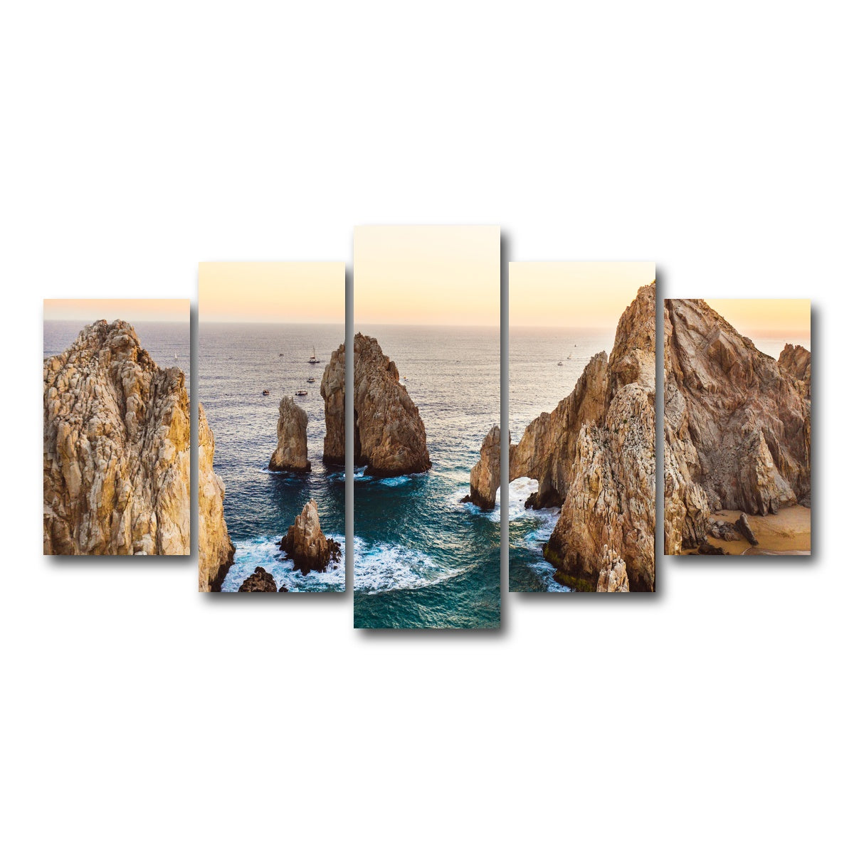 AUTO-MOCKUP WHITE | Lover's Beach Cabo | 5 Piece | Gallery Wrap Canvas | group=5_normal