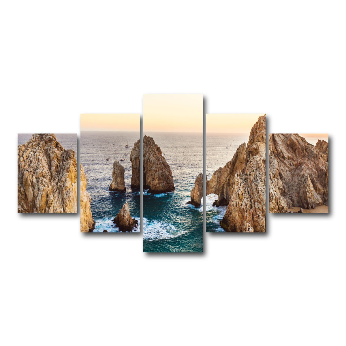 AUTO-MOCKUP WHITE | Lover's Beach Cabo | 5 Piece | Gallery Wrap Canvas | group=5_short