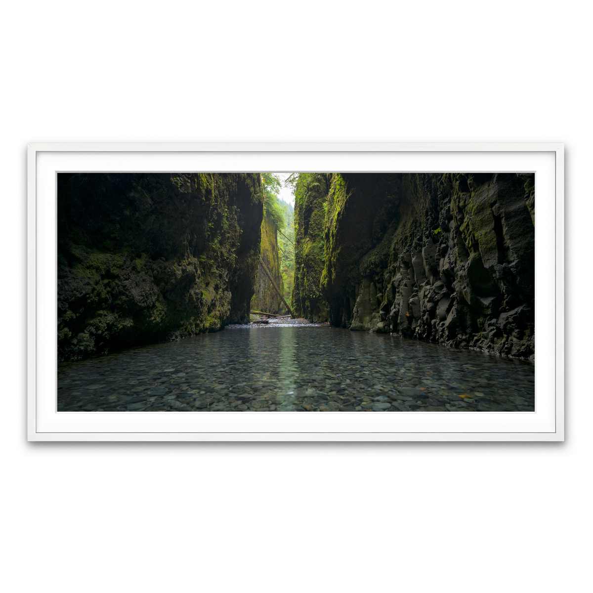 Framed Print 2x1 White