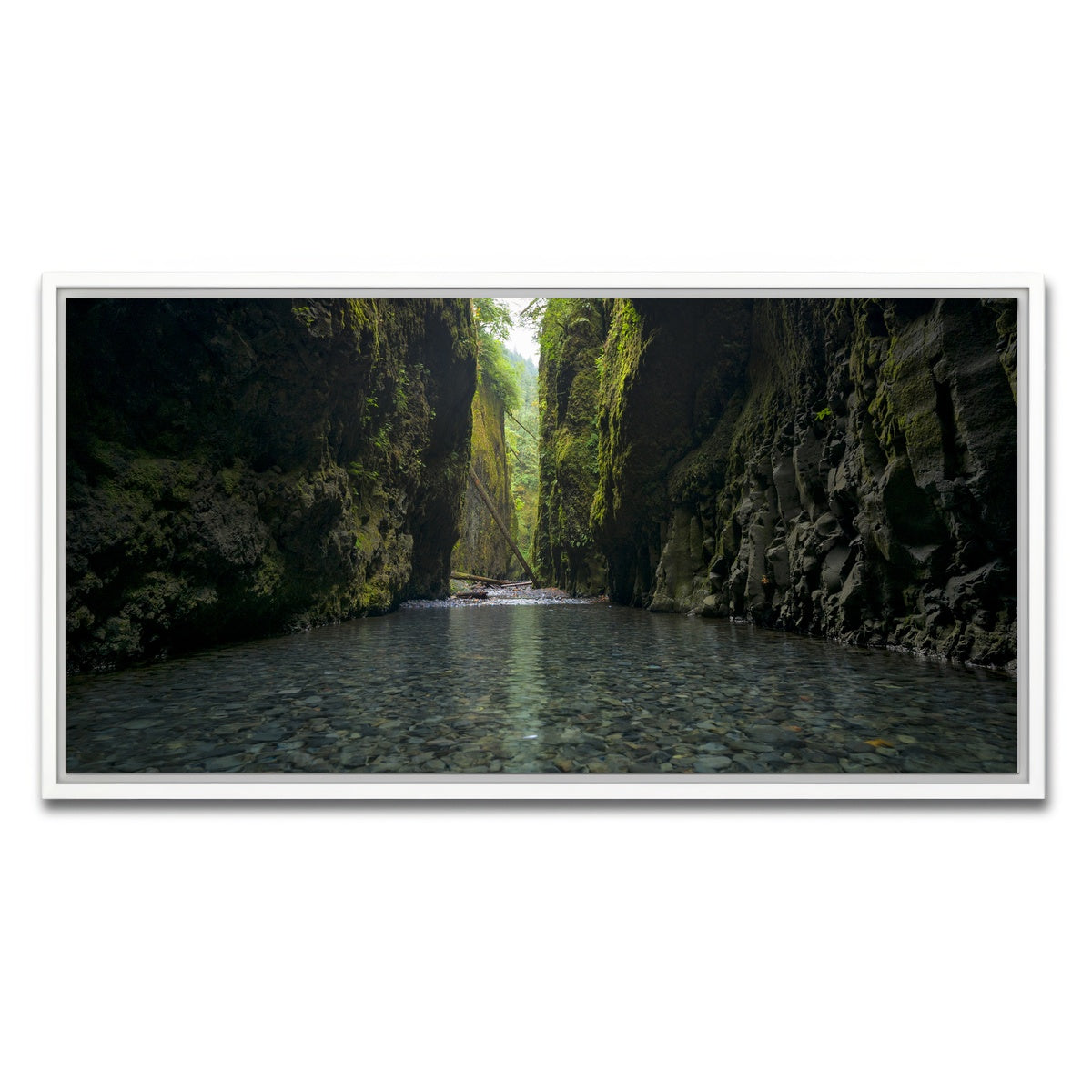 AUTO-MOCKUP WHITE | Lower Oneonta Falls | 1 Piece | White Framed Canvas | group=2x1