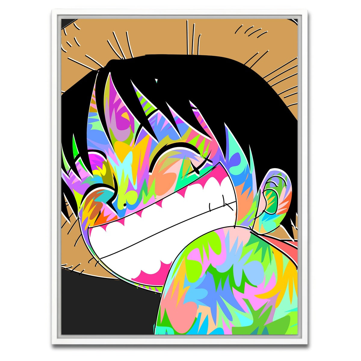 AUTO-MOCKUP WHITE | Luffy | 1 Piece | White Framed Canvas | group=3x4