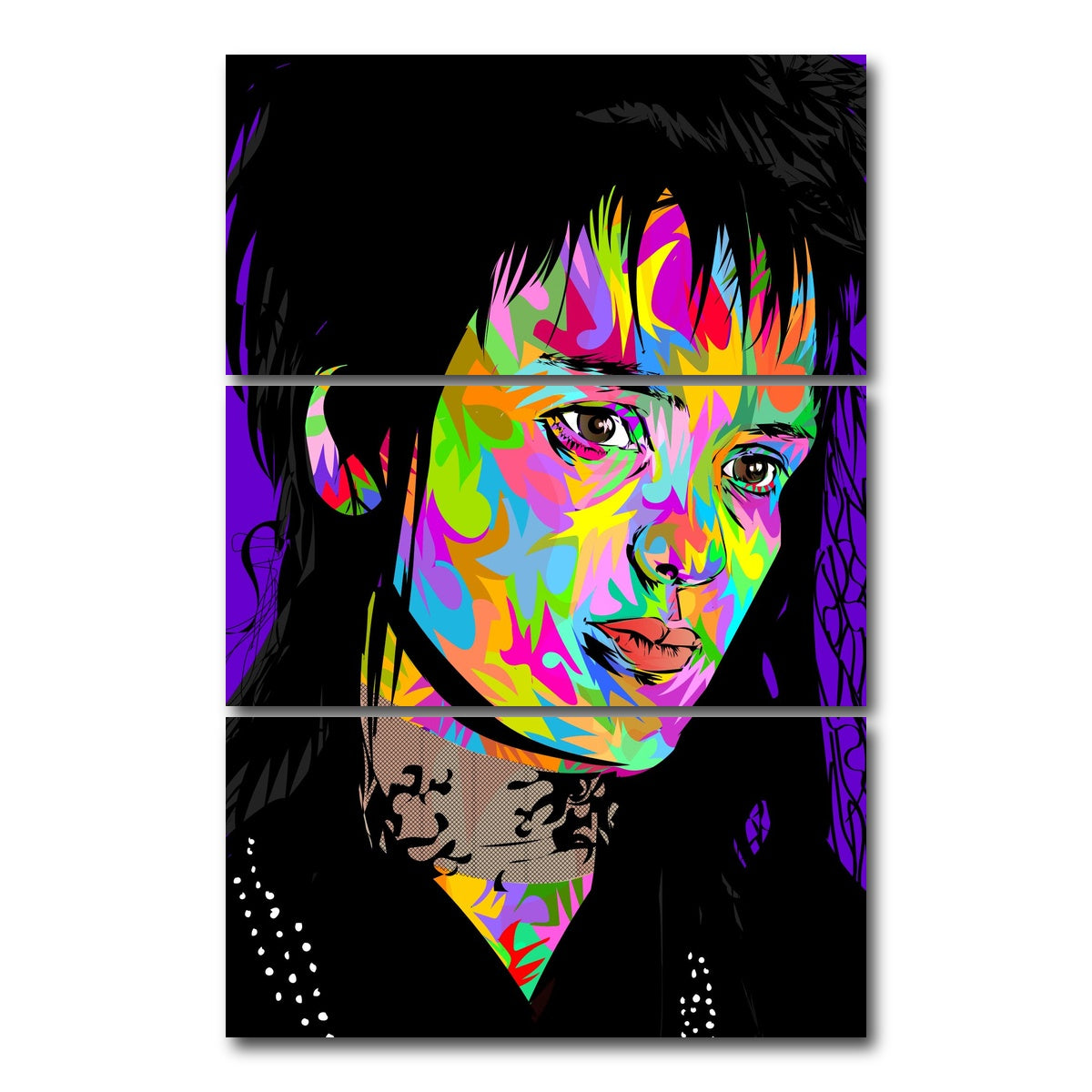 AUTO-MOCKUP WHITE | Lydia Deetz | 3 Piece | Gallery Wrap Canvas | group=12x24_stacked