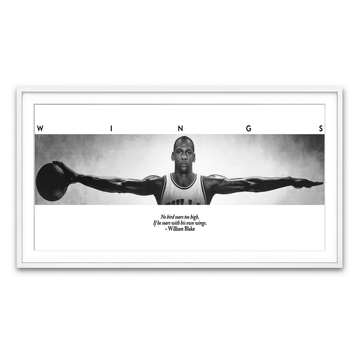 Framed Print 2x1 White