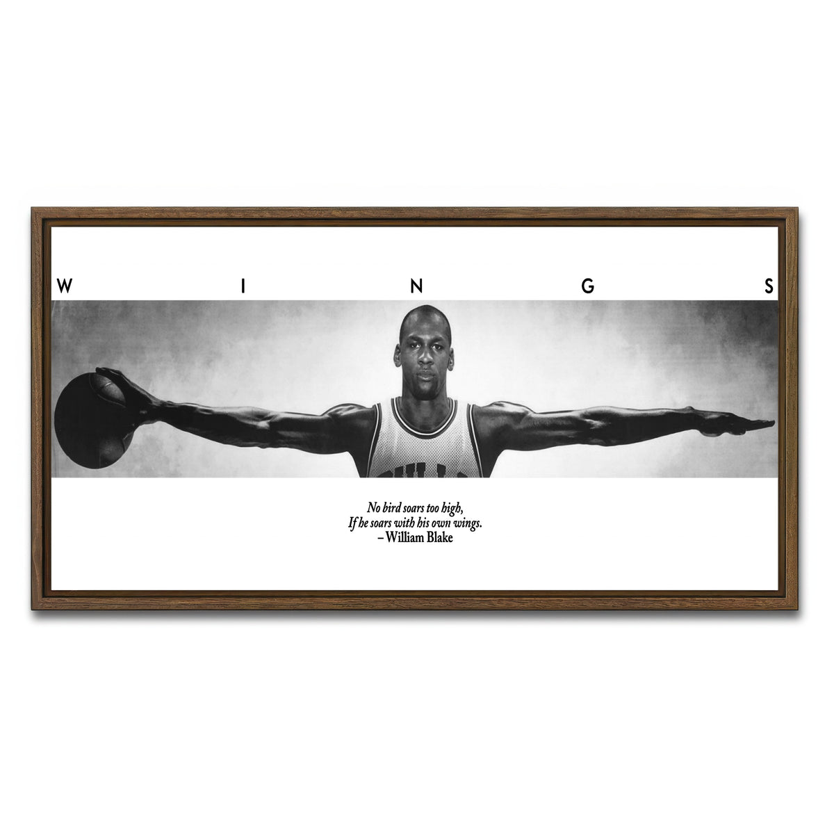 AUTO-MOCKUP WHITE | MJ Wings | 1 Piece | Walnut Frame | group=2x1