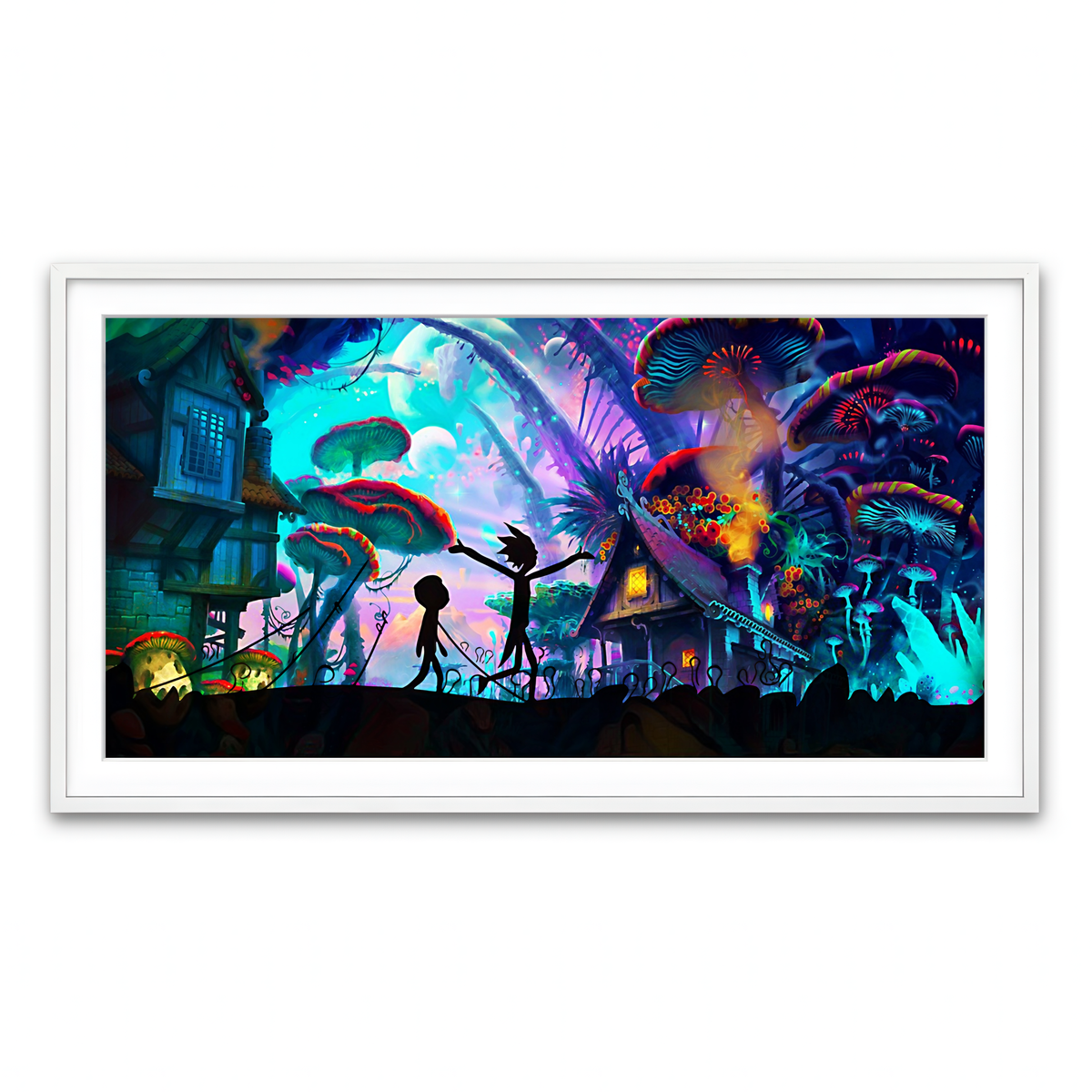Mushroom World Rick and Morty Wall Art