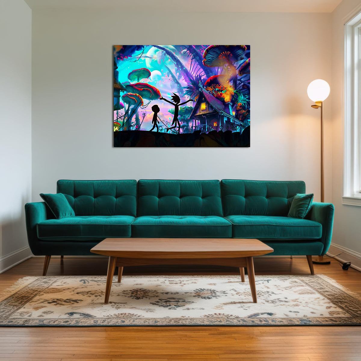 Mushroom World Rick and Morty Wall Art