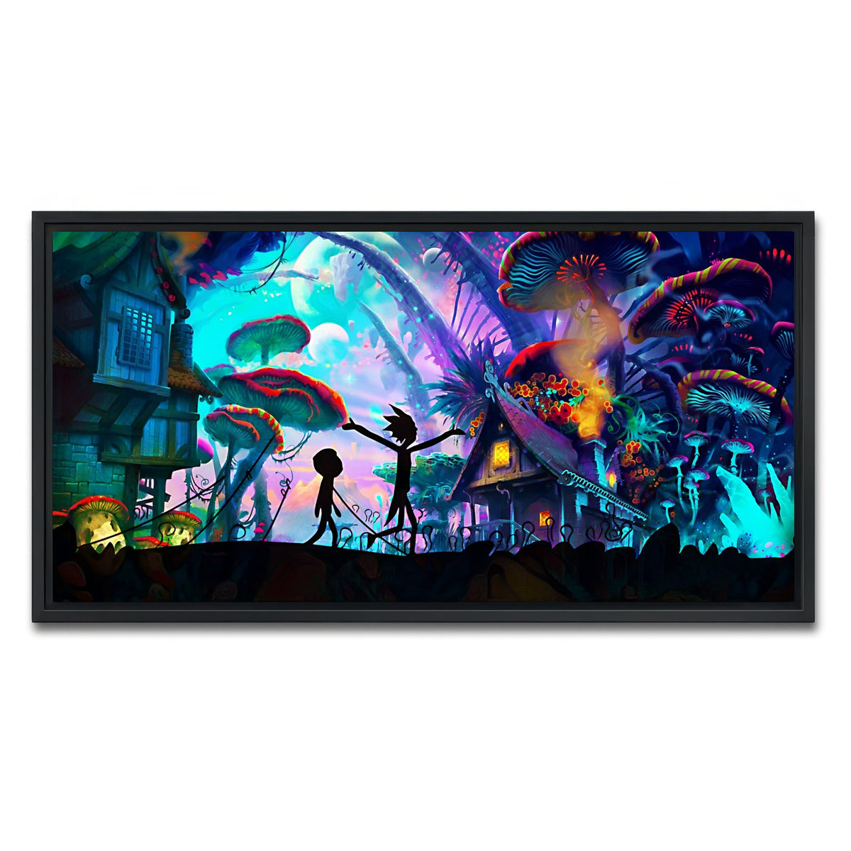 Mushroom World Rick and Morty Wall Art