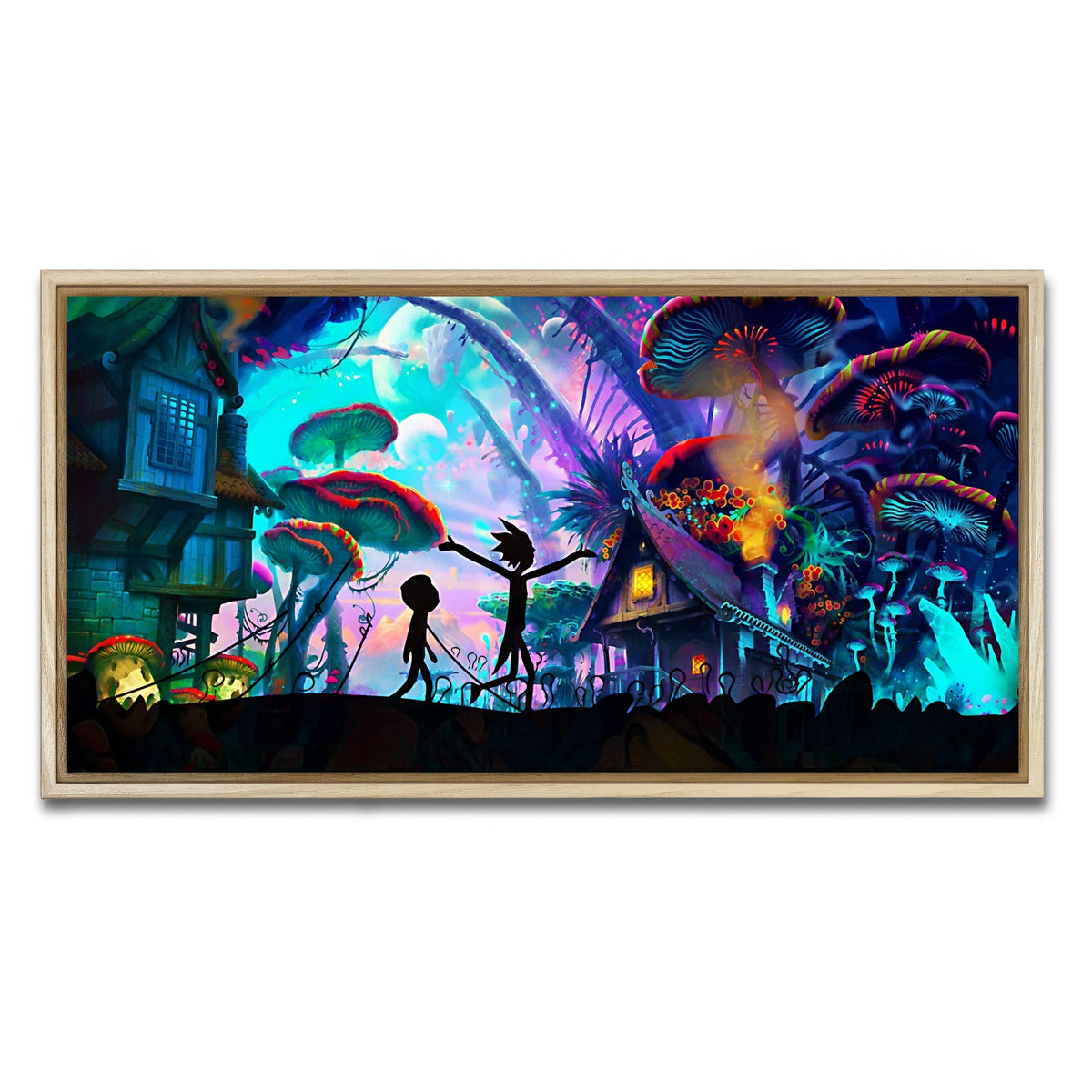 Mushroom World Rick and Morty Wall Art