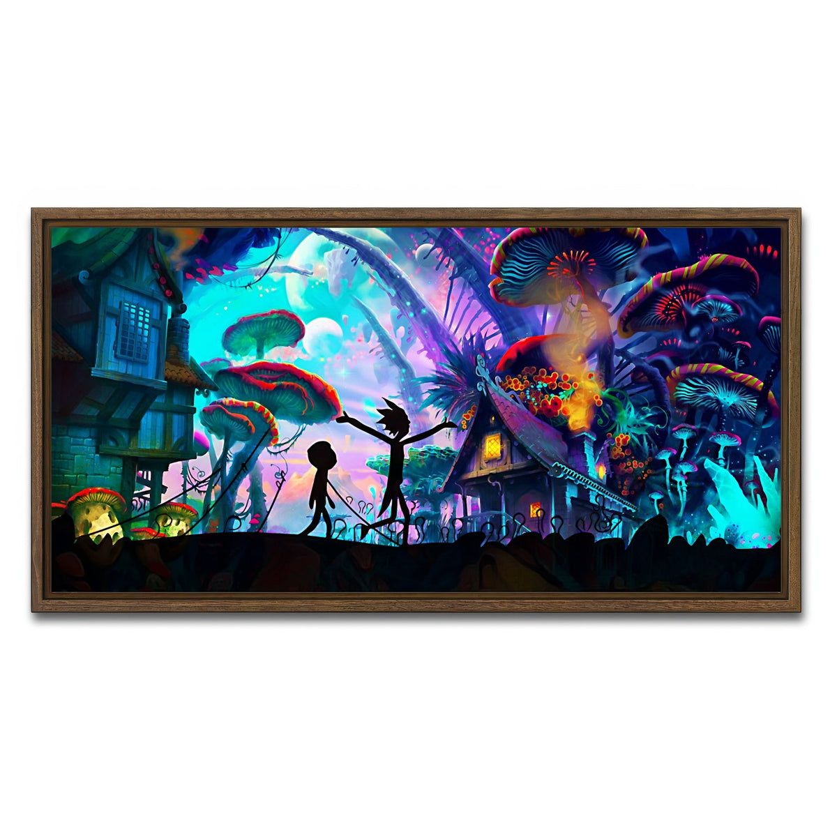 Mushroom World Rick and Morty Wall Art