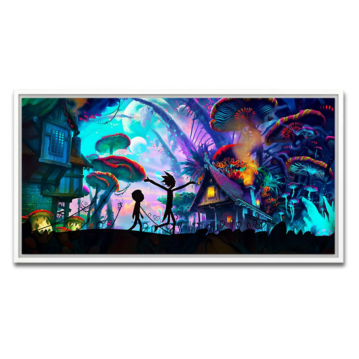 Mushroom World Rick and Morty Wall Art