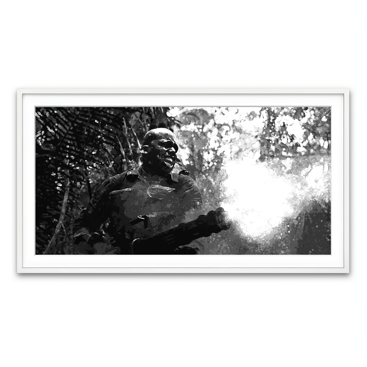 Framed Print 2x1 White