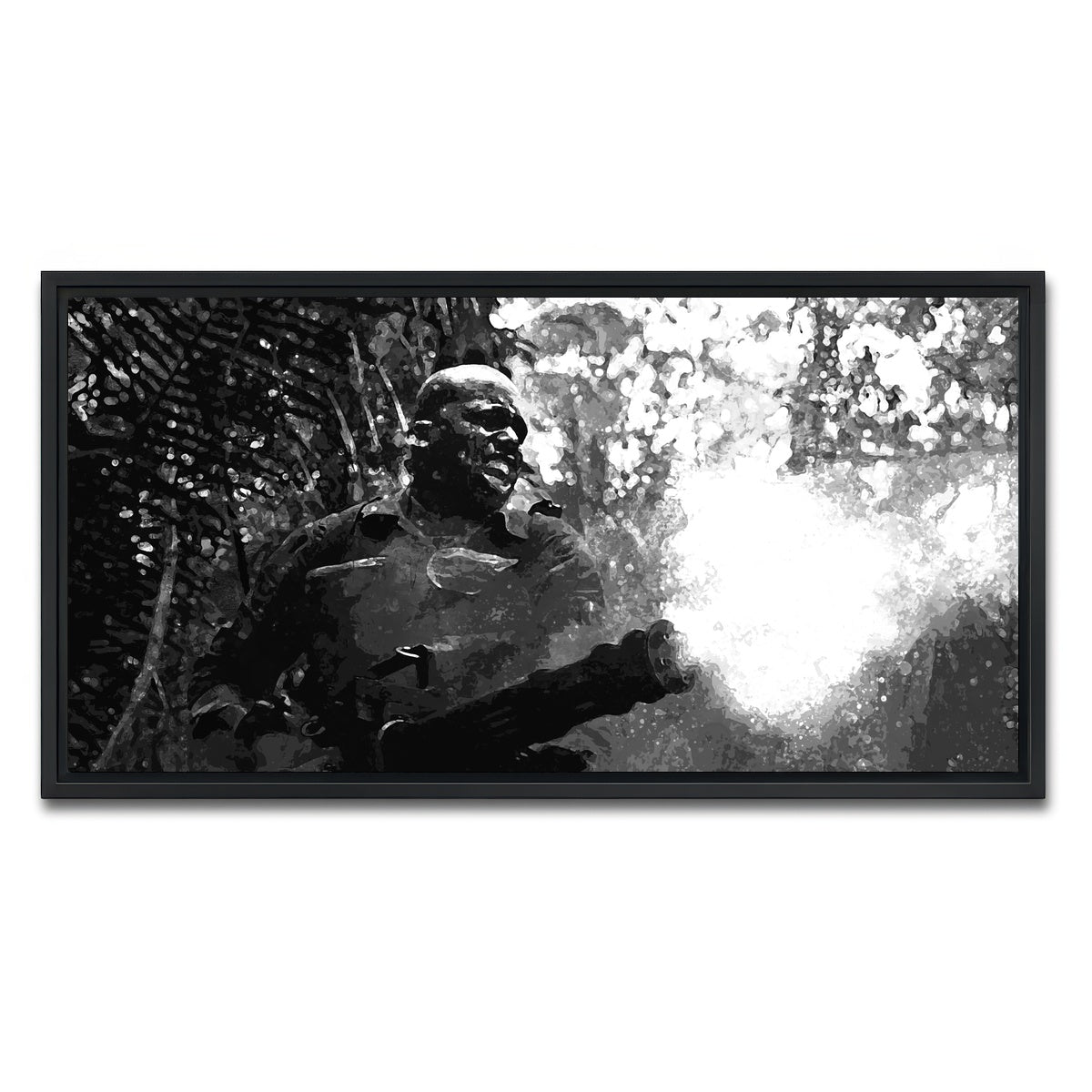 AUTO-MOCKUP WHITE | Mac Eliot Grayscale | 1 Piece | Black Framed Canvas | group=2x1