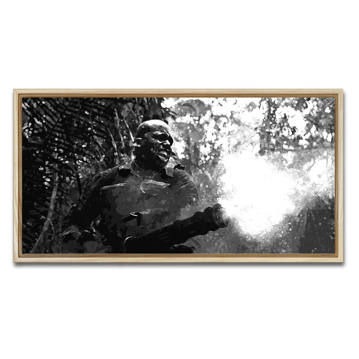 AUTO-MOCKUP WHITE | Mac Eliot Grayscale | 1 Piece | Natural Framed Canvas | group=2x1