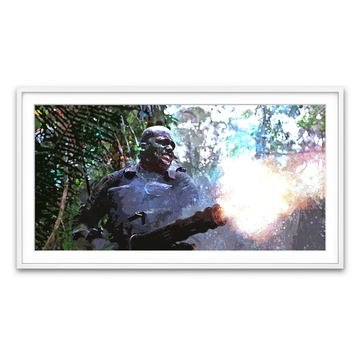 Framed Print 2x1 White