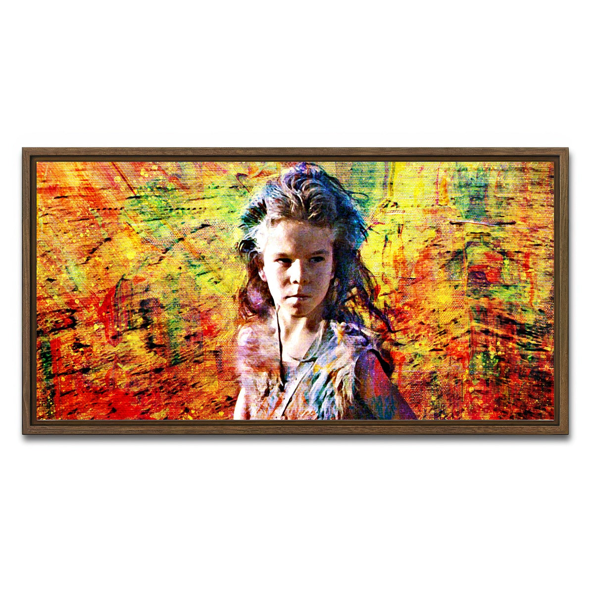 AUTO-MOCKUP WHITE | Mad Max Feral Child | 1 Piece | Walnut Framed Canvas | group=2x1