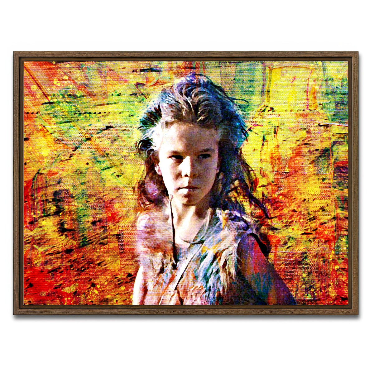 AUTO-MOCKUP WHITE | Mad Max Feral Child | 1 Piece | Walnut Framed Canvas | group=4x3