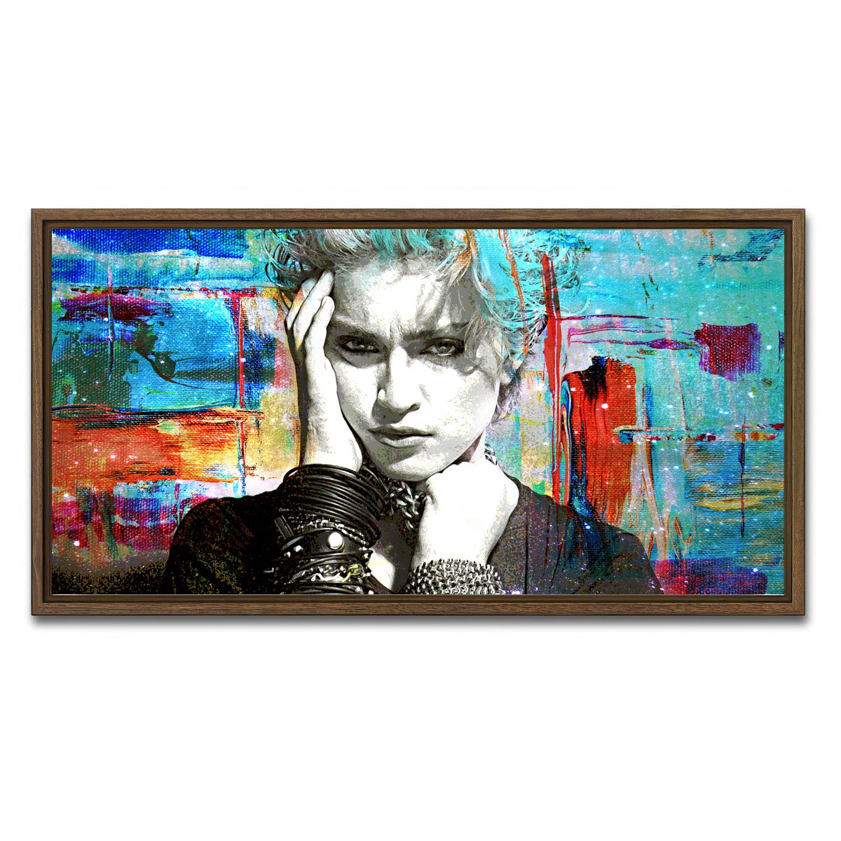 AUTO-MOCKUP WHITE | Madonna | 1 Piece | Walnut Framed Canvas | group=2x1